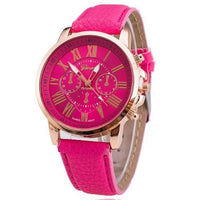 Leather woman watch