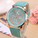 Leather woman watch