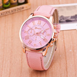 Leather woman watch