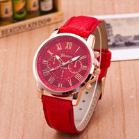 Leather woman watch