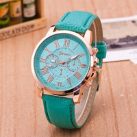 Leather woman watch