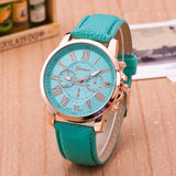 Leather woman watch