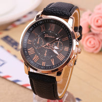 Leather woman watch