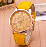 Leather woman watch