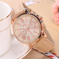 Leather woman watch