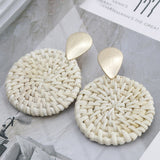 Bamboo Braid Pendent Drop Earrings