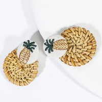 Bamboo Braid Pendent Drop Earrings