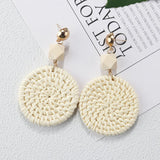 Bamboo Braid Pendent Drop Earrings