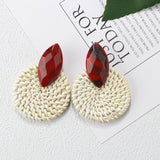 Bamboo Braid Pendent Drop Earrings