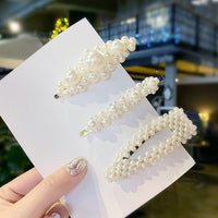 1 set Elegant Geometric Pearls Hairpinss Barrettes