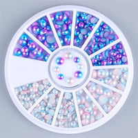 Mixed Color Chameleon Stone Nail Rhinestone  Beads Manicure 3D Nail Art