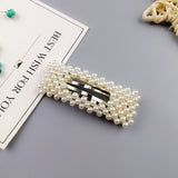 Pearl Hair Clip Set Shell Barrettes