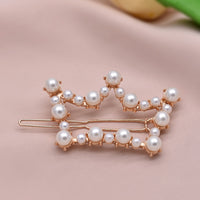 Pearl Hair Clip Set Shell Barrettes