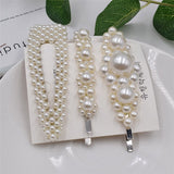 Pearl Hair Clip Set Shell Barrettes