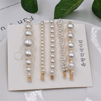 Pearl Hair Clip Set Shell Barrettes